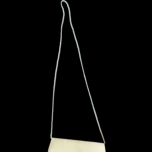 La Sera By Franchi Cream Silk Evening Clutch Bag - Picture 2 of 13